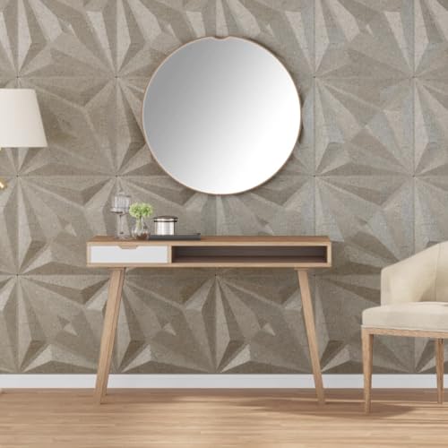 INLIFE Wandpaneele 24 STK. Beton 50x50 cm XPS 6 m² Stern,Heimwerkerbedarf,Baumaterialien,Wandverkleidung,Grau,1.6 KG,4100072 von INLIFE