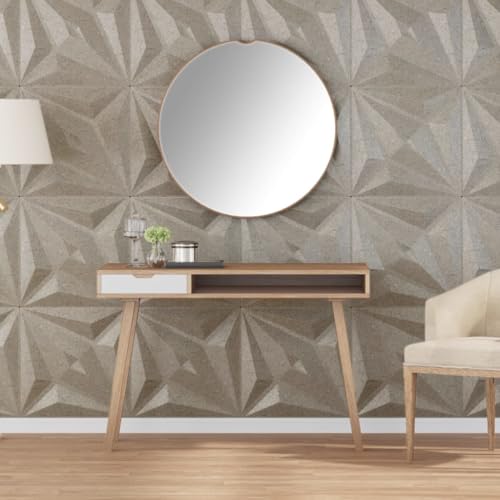 INLIFE Wandpaneele 48 STK. Beton 50x50 cm XPS 12 m² Stern,Heimwerkerbedarf,Baumaterialien,Wandverkleidung,Grau,2.6 KG,4100073 von INLIFE