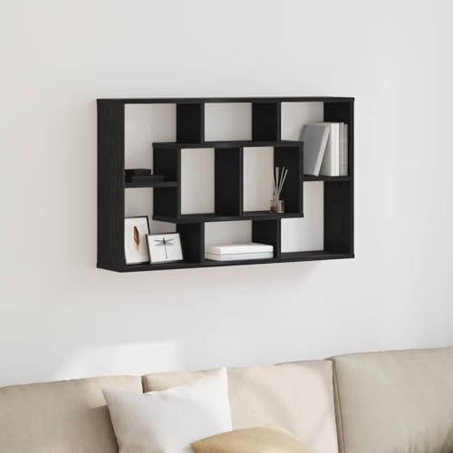 INLIFE Wandregal Schwarze Eiche 85 x 16 x 52,5 cm Holzwerkstoff,Möbel,Schränke,Schwarz,9.35 KG,862105 INLIFE Wandregal Schwarze Eiche 85 x 16 x 52,5 cm Holzwerkstoff,Möbel,Schränke,Schwarz,9.35 KG,862105 von INLIFE