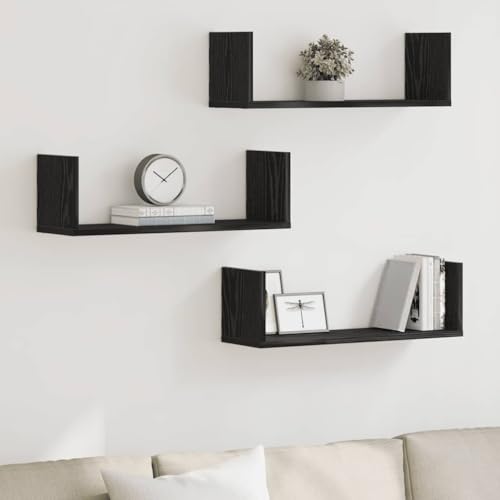 INLIFE Wandregale 3 STK. Schwarz Eichen-Optik 58x18x18cm Holzwerkstoff,Möbel,Regalsysteme,Wandregale,Schwarz,6.1 KG,868071 INLIFE Wandregale 3 STK. Schwarz Eichen-Optik 58x18x18cm Holzwerkstoff,Möbel,Regalsysteme,Wandregale,Schwarz,6.1 KG,868071 von INLIFE