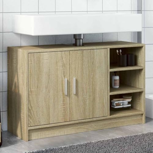 INLIFE Waschbeckenunterschrank Sonoma-Eiche 90x29x55 cm Holzwerkstoff,Möbel,Möbelgarnituren,Badezimmermöbel-Sets,Braun,19.1 KG,848124 INLIFE Waschbeckenunterschrank Sonoma-Eiche 90x29x55 cm Holzwerkstoff,Möbel,Möbelgarnituren,Badezimmermöbel-Sets,Braun,19.1 KG,848124 von INLIFE
