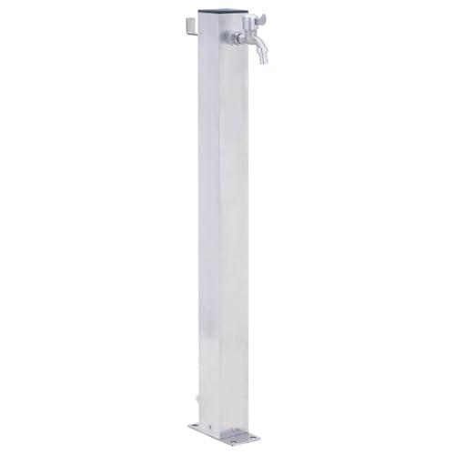 INLIFE Wassersäule für den Garten 40 cm Edelstahl Quadratisch,Heim & Garten,Rasen & Garten,Bewässerungssysteme,Silber,1.4 KG,364496 von INLIFE