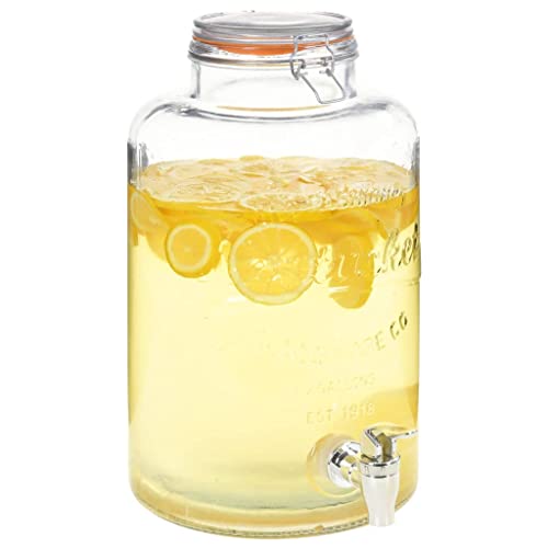 INLIFE Wasserspender XXL mit Zapfhahn Transparent 8 L Glas von INLIFE