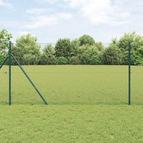 INLIFE Zaun mit Pfosten Grau 1 x 50 m PVC-beschichteter Stahl,Heimwerkerbedarf,Hauseinzäunung,Zaunfelder,Grau,46.6 KG,3352849 von INLIFE