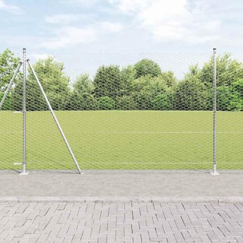 INLIFE Zaun mit Pfosten Silber 1.6 x 25 m PVC-beschichteter Stahl,Heimwerkerbedarf,Hauseinzäunung,Zaunfelder,Silber,30.2 KG,3353816 INLIFE Zaun mit Pfosten Silber 1.6 x 25 m PVC-beschichteter Stahl,Heimwerkerbedarf,Hauseinzäunung,Zaunfelder,Silber,30.2 KG,3353816 von INLIFE
