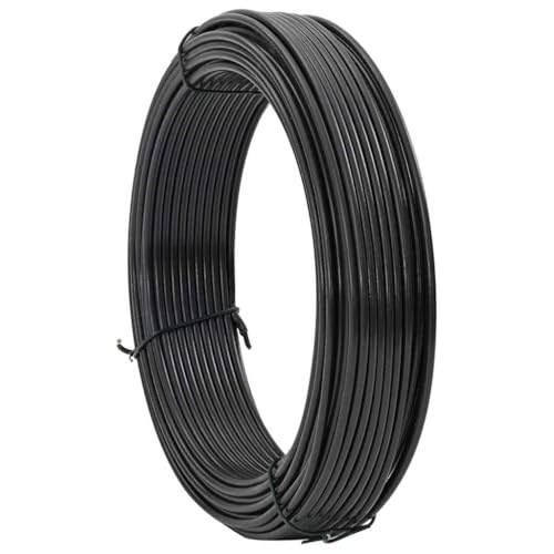 INLIFE Zaunbindedraht Anthrazit 33 m PVC-beschichteter Stahl,Heimwerkerbedarf,Hauseinzäunung,Zubehör für Zäune & Gartentore,Anthrazit,1.15 KG,42010295 von INLIFE