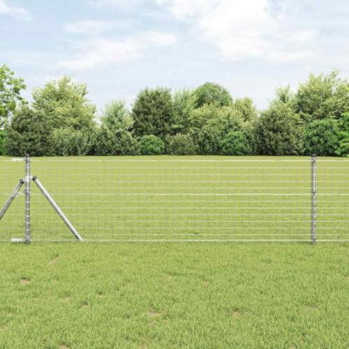 INLIFE Zaunpfosten Manuell 7 pcs Silber Ø32mm 80 cm Verzinkter Stahl,Heimwerkerbedarf,Hauseinzäunung,Zaunpfosten & -querlatten,Silber,5.6 KG,42004218 von INLIFE