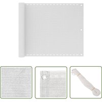 Inlife - The Living Store Balkon-Sichtschutz Weiß 75x300 cm hdpe - Balkon Sichtschutz - hdpe - Weißer Sonnenschutz - Winddurchlässiger Schirm von INLIFE