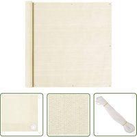 The Living Store Balkon Sichtschutz Creme 120x500 cm HDPE - Balkon Sichtschutz - HDPE Sichtschutz - Windsichtbarer Sichtschutz - UV-Schutz Für Balkon The Living Store Balkon Sichtschutz Creme 120x500 cm HDPE - Balkon Sichtschutz - HDPE Sichtschutz - Windsichtbarer Sichtschutz - UV-Schutz Für Balkon von INLIFE