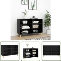 The Living Store Sideboard Schwarz 103,5x35x70 cm Holzwerkstoff - Schreibtisch - Sideboard - Regal - Wohnzimmermöbel - Schwarz The Living Store Sideboard Schwarz 103,5x35x70 cm Holzwerkstoff - Schreibtisch - Sideboard - Regal - Wohnzimmermöbel - Schwarz von INLIFE