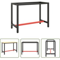 The Living Store Werkbankgestell Mattschwarz und Mattrot 110x50x79 cm Metall - Metall Gestell - Werkbankgestell - Tischgestell - Robustes Gestell The Living Store Werkbankgestell Mattschwarz und Mattrot 110x50x79 cm Metall - Metall Gestell - Werkbankgestell - Tischgestell - Robustes Gestell von INLIFE