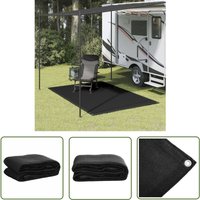 The Living Store Zeltteppich 250x300 cm Schwarz - Campingausrüstung - Zeltausrüstung - Outdoor Teppich - Garten Teppich - Wasserdichter Teppich von INLIFE