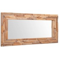 YOUTHUP Dekorativer Spiegel Teak 120 x 60 cm Rechteckig Braun Handgefertigt Mit 4 Aufhängehaken YOUTHUP Dekorativer Spiegel Teak 120 x 60 cm Rechteckig Braun Handgefertigt Mit 4 Aufhängehaken von INLIFE