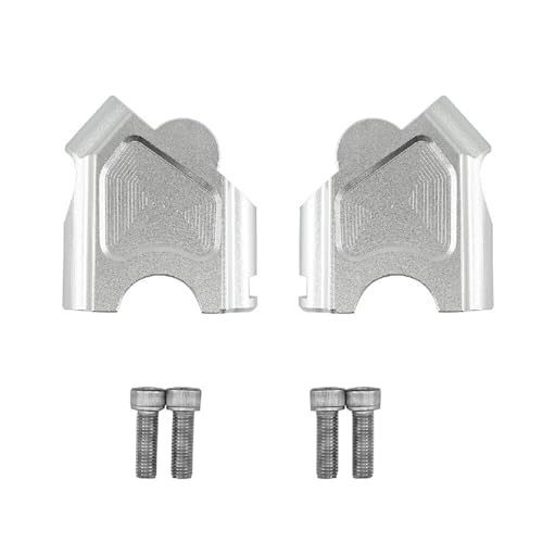 INLIMA Befestigungsclips für Lenkererhöhung Für B&MW F700GS F 700 GS 2013-2017 F650GS F650 2008-2017 Motorrad Lenker Riser Griff Bar montieren Clamp Adapter Aluminium Legierung (Color : Silver) von INLIMA