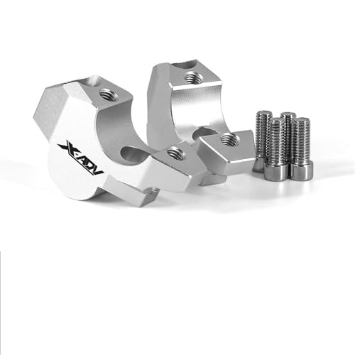 INLIMA Befestigungsclips für Lenkererhöhung Für HON&DA X-ADV 750 XADV750 XADV ADV 150 ADV150 2017-2023 Motorrad Griff Bar Riser Klemme verlängern Lenker Adapter Halterung (Color : Silver - with Logo) von INLIMA
