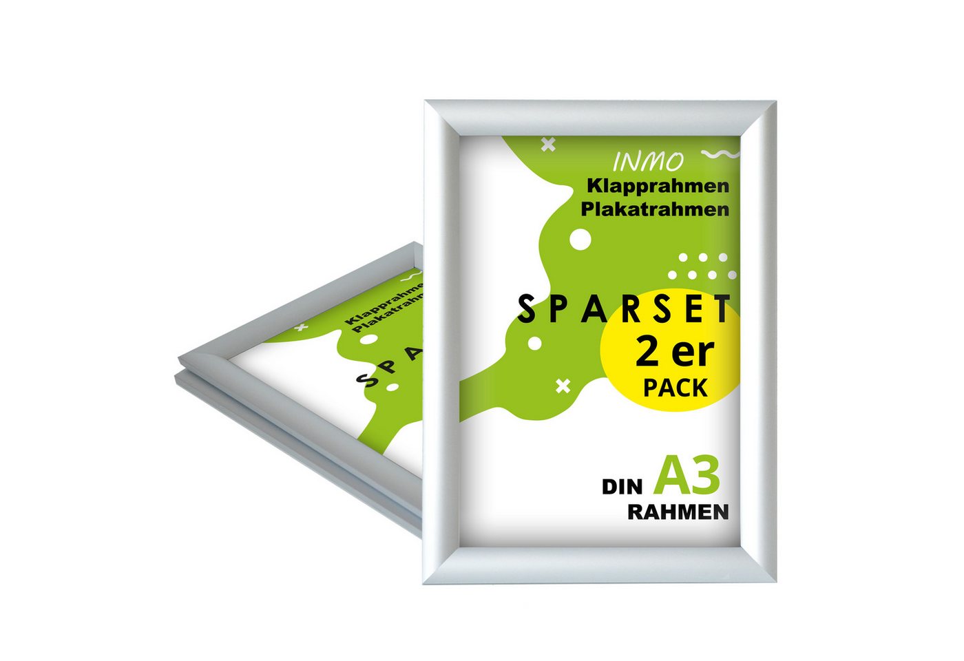 INMO Bilderrahmen-Set Klapprahmen silber INMO - A3 - 2er Set von INMO