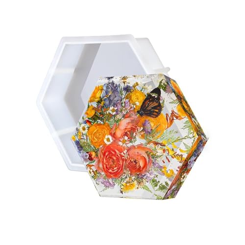 INMORVEN Epoxidharz Silikonform Blumen – Harz Gießen Set zur Brautstrauß Konservierung, DIY Resin Formen für Einzigartige Dekorationen (Hexagon) von INMORVEN