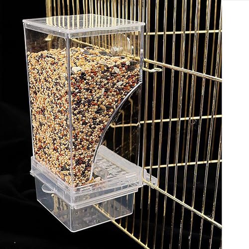 INMORVEN Wellensittich Futterspender - Transparenter Vogelfutterautomat, Hygienischer Futterbehälter für Käfige (Für Wellensittiche & Kleinvögel) von INMORVEN