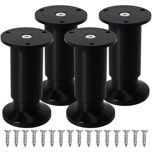 INMOZATA 4 Stück Möbelfüße Verstellbar 20cm Füße für Möbel mit Schrauben Metall Schwarz Möbelbeine für Schrank Sofa Bett Couchtisch INMOZATA 4 Stück Möbelfüße Verstellbar 20cm Füße für Möbel mit Schrauben Metall Schwarz Möbelbeine für Schrank Sofa Bett Couchtisch von INMOZATA