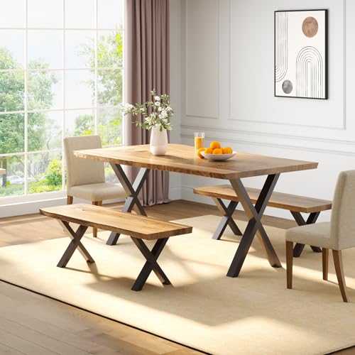 INMOZATA Tischbeine Metall 2 Stück X Form Tischgestell Schwarz Tischfüße DIY Möbelfüße für Schreibtisch Couchtisch Esstisch Sitzbank B80 x H71 cm von INMOZATA