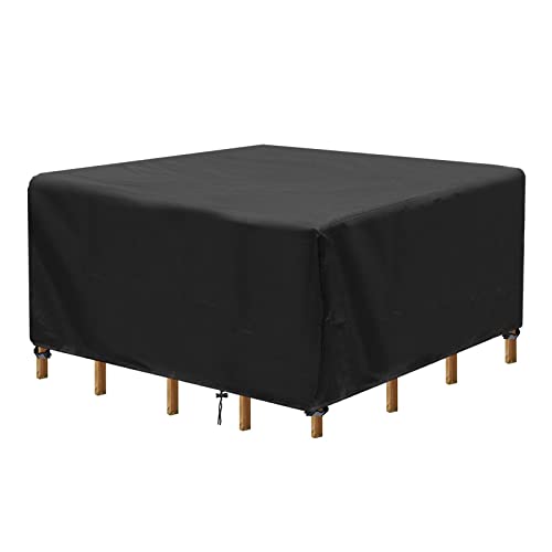 INMUA Abdeckplane Gartenmöbel, Gartenmöbel Abdeckung Wasserdicht Winddicht UV-Beständiges 420D Oxford Geweb Schutzhülle für Gartentisch (150x150x70cm) von INMUA