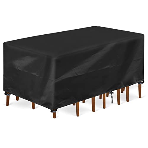 INMUA Abdeckung für Gartenmöbel, Rechteckig Gartenmöbel Abdeckung Wasserdicht Winddicht UV-Beständiges 420D Oxford Geweb Groß Abdeckplane Schutzhülle für Gartenmöbel Gartentisch (250x210x90cm) von INMUA