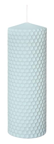 INNA-GLAS Kerze OSTARA in Bienenwabe Optik, himmelblau, 15cm, Ø5cm, 37h - Made in Germany - Stumpenkerze INNA-GLAS Kerze OSTARA in Bienenwabe Optik, himmelblau, 15cm, Ø5cm, 37h - Made in Germany - Stumpenkerze von INNA-Glas