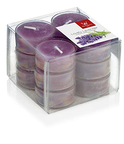 INNA-Glas 12er Set Duftkerze Astrid, violett, 1,6cm, Ø 3,7cm, 4h - Farbige Teelichter von INNA-Glas