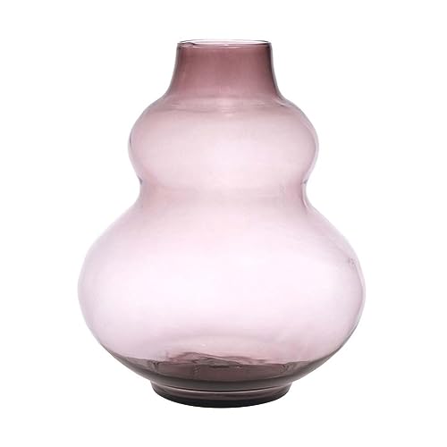 INNA-Glas Bauchige Glas Vase Lazaro, recycelt, violett-klar, 25 cm, Ø 19 cm - Farbige Vase von INNA-Glas