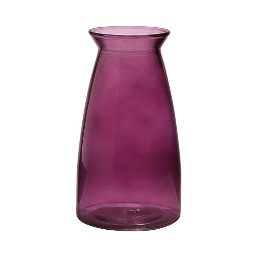 INNA-Glas Blumen Vase Tibby aus Glas, Beere-klar, 23,5 cm, Ø 12,5 cm - Farbige Vase von INNA-Glas