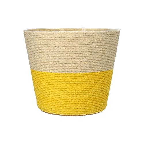 INNA-Glas Blumenkorb NERIONKO Duo, beige-gelb, 13 cm, Ø 15,5 cm - Pflanzkorb/Deko Topf INNA-Glas Blumenkorb NERIONKO Duo, beige-gelb, 13 cm, Ø 15,5 cm - Pflanzkorb/Deko Topf von INNA-Glas