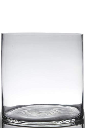 INNA-Glas Blumentopf Glas Sansa, Zylinder - rund, klar, 25cm, Ø 25cm - Kerzenglas - Glasvase von INNA-Glas