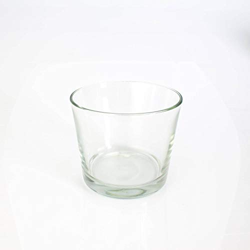INNA-Glas Blumentopf - Windlicht Alena, klar, 12,5cm, Ø 14,5cm - Konisches Glas - Pflanzgefäß von INNA-Glas