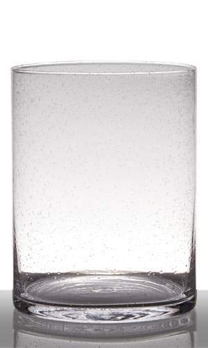 INNA-Glas Blumenvase Glas Sansa, Zylinder - rund, klar, 25cm, Ø 19cm - Glasvase - Tischvase von INNA-Glas