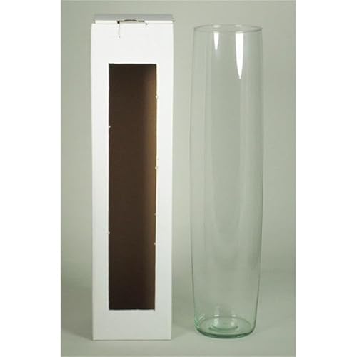 INNA-Glas Bodenvase Glas MANRESA, transparent, 50cm, Ø11,5cm - Deko Vase von INNA-Glas
