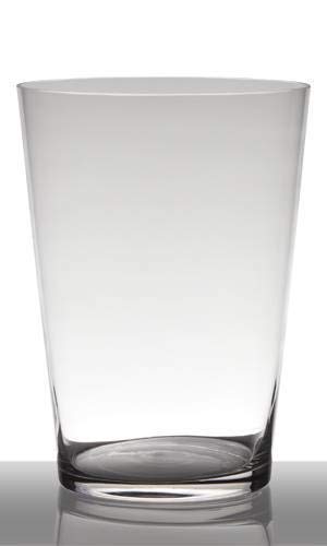 INNA-Glas Bodenvase Glas Velma, Trichter - rund, klar, 40cm, Ø 25cm - Konische Vase - Tischvase von INNA-Glas