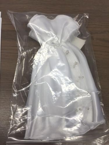 INNA-Glas Dekorock für Kerzen ADELHEIT aus Satin/Organza, weiß, 21cm, Ø5cm - Kerzenröckchen von INNA-Glas