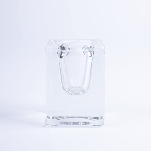 INNA-Glas Eckiger Glasleuchter SOLUNA für Spitzkerzen, transparent, 4x4x6 cm - Kerzen Halter von INNA-Glas