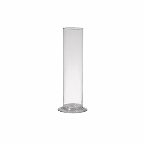 INNA-Glas Einzelblumenvase ABIRAMY aus Glas, Standfuß, klar 25cm, Ø6cm - Stielblumenvase von INNA-Glas
