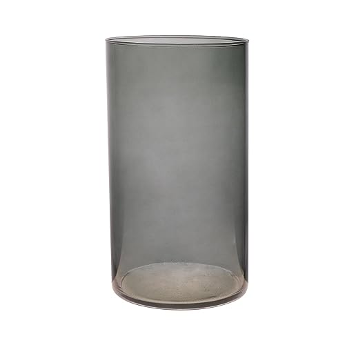 INNA-Glas Glas Vase Zylinder Sanya Earth, dunkelgrau-klar, 30 cm, Ø 16 cm - Deko Vase/Kerzenglas INNA-Glas Glas Vase Zylinder Sanya Earth, dunkelgrau-klar, 30 cm, Ø 16 cm - Deko Vase/Kerzenglas von INNA-Glas