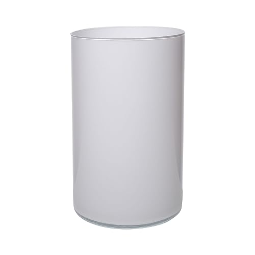 INNA-Glas Glas Vase Zylinder Sanya Earth, weiß, 30 cm, Ø 16 cm - Deko Vase/Kerzenglas von INNA-Glas