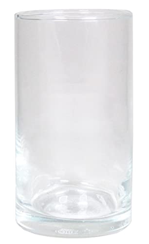 INNA-Glas Glas Vase Zylinder Sanya Ocean, klar, 15 cm, Ø 8,5 cm - Blumenvase von INNA-Glas