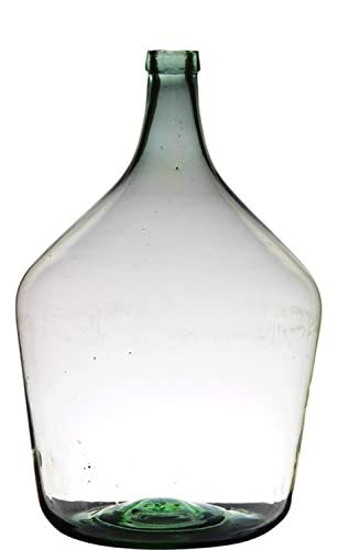 INNA-Glas Glasballon Jenson, recycelt, klar-grün, 46cm, Ø29cm, 15L - Glas Flasche von INNA-Glas