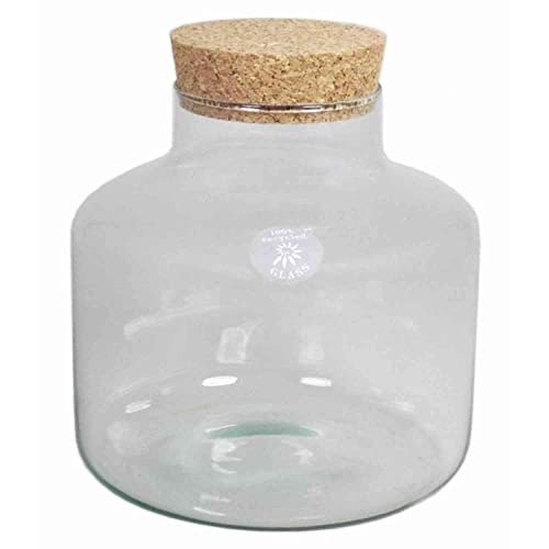 INNA-Glas Glasbehälter DOGAN, Korkdeckel, Zylinder - Rund, klar, 21,5cm, Ø 21cm - Glasgefäß - Aufbewahrungsglas von INNA-Glas
