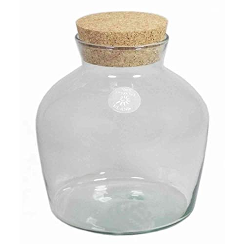 INNA-Glas Glasbehälter Dieter, Korkdeckel, Zylinder - Rund, klar, 25cm, Ø 9,5cm - Ø 24cm - Glasgefäß - Aufbewahrungsglas von INNA-Glas