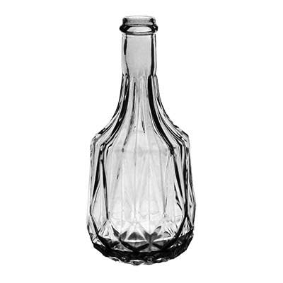INNA-Glas Glasflasche Segundo, Strukturmuster, klar, 17 cm, Ø 8 cm - Kleine Deko Vase von INNA-Glas