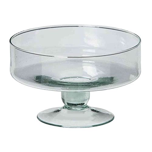 INNA-Glas Glasschale CORIE auf Standfuß, klar, 12 cm, Ø 19 cm - Servierschale von INNA-Glas