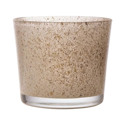 INNA-Glas Glasübertopf Alena Granit, Granit Sand, 19 cm, Ø 19 cm - Deko Übertopf von INNA-Glas