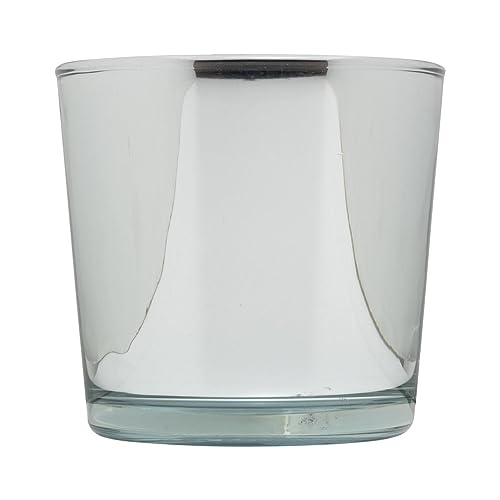 INNA-Glas Glasübertopf Alena Shiny, Silber glänzend, 11 cm, Ø 11,5 cm - Deko Übertopf INNA-Glas Glasübertopf Alena Shiny, Silber glänzend, 11 cm, Ø 11,5 cm - Deko Übertopf von INNA-Glas