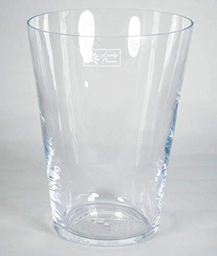 INNA-Glas Glasvase ERIC, Trichter - rund, klar, 26cm, Ø 20cm - Blumenvase - Deko Vase von INNA-Glas